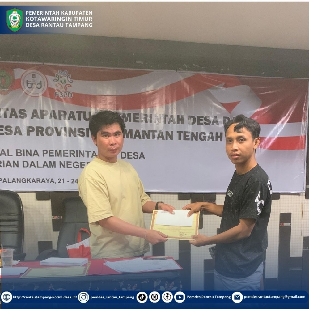 Pelatihan Peningkatan Kapasitas Aparatur Pemerintah Desa dan Pengurus Kelembagaan Desa